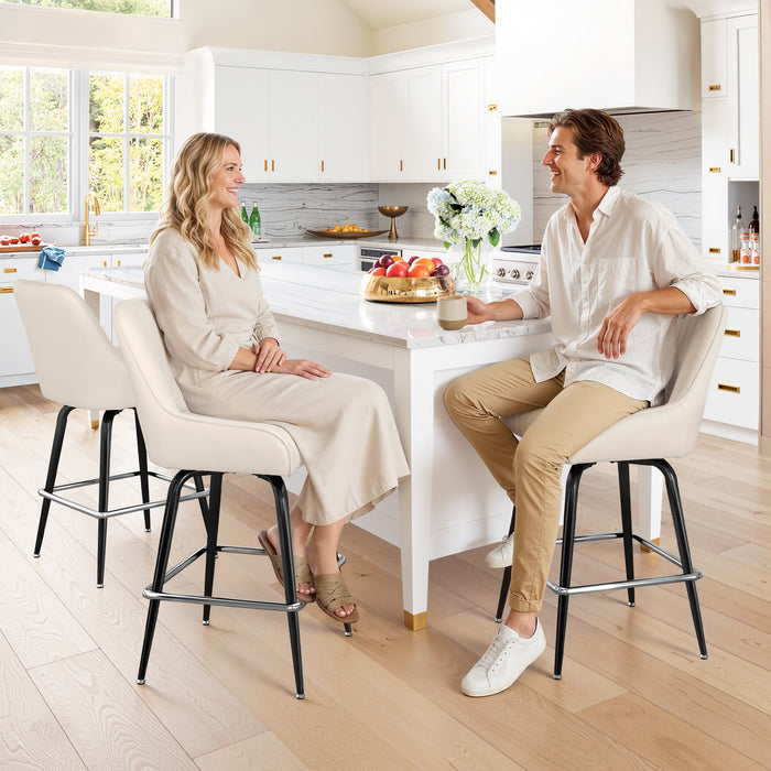 Woody Swivel Counter Stool