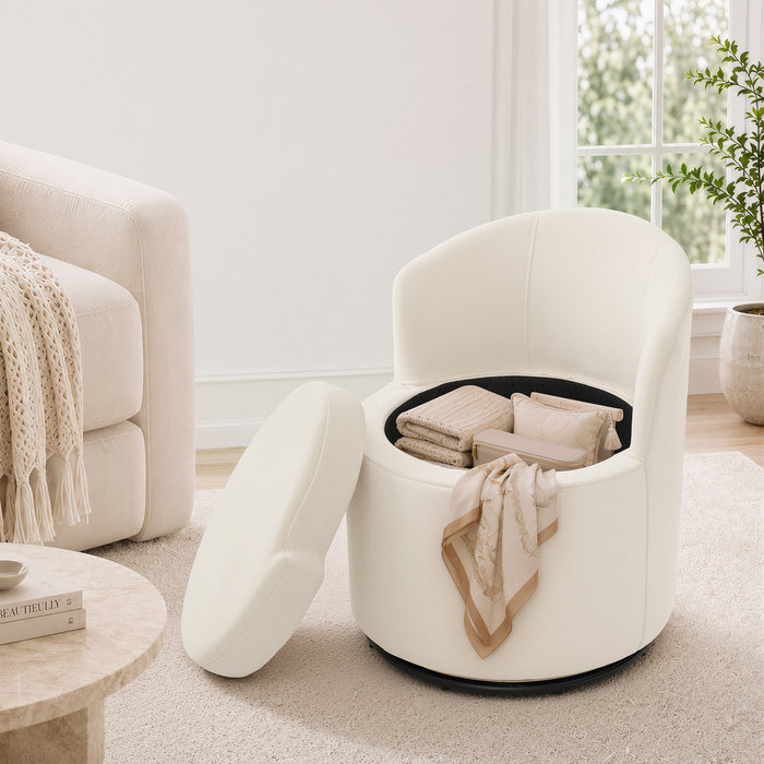 Dorothy Swivel Vanity Stool with Storage