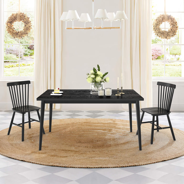 Windsor Wood Dining Table and Bench