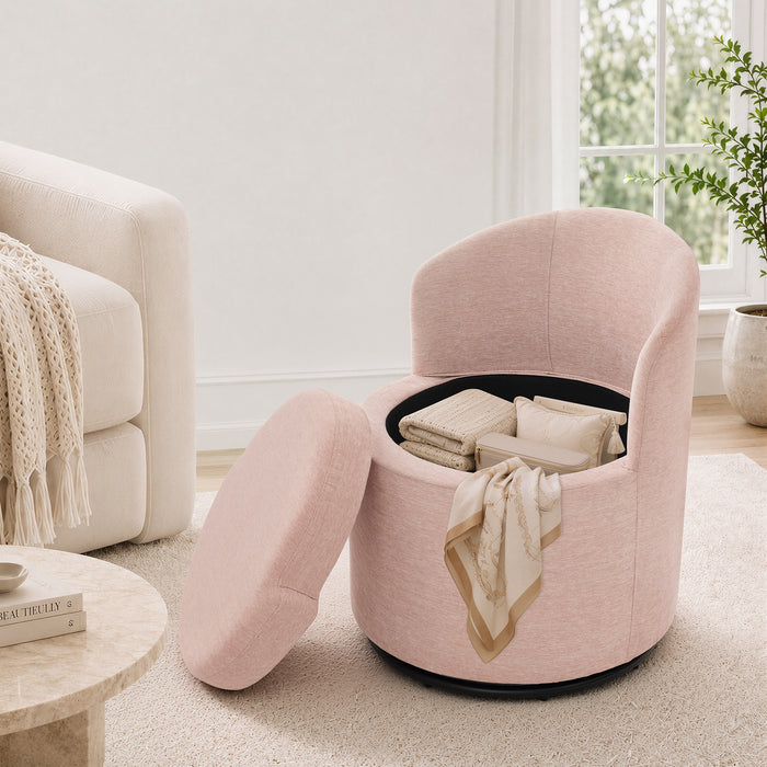 Dorothy Swivel Vanity Stool with Storage