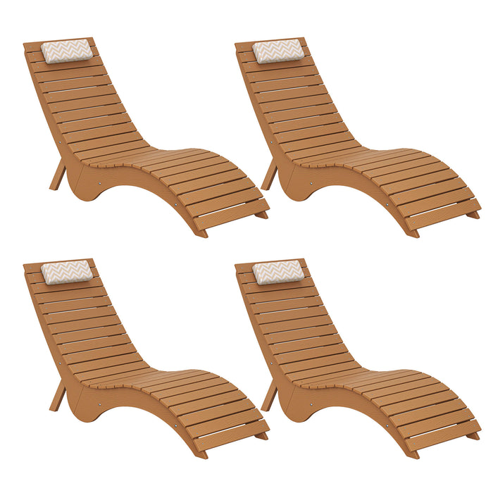 Sirena Patio Lounge Chair, Ergonomic S‑Curve, Weatherproof — HDPS Composite | LUE BONA