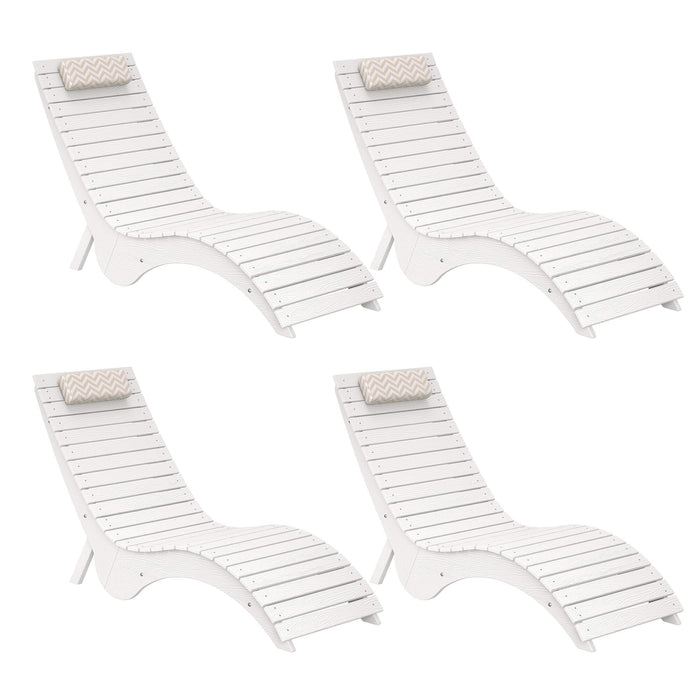 Sirena Patio Lounge Chair, Ergonomic S‑Curve, Weatherproof — HDPS Composite | LUE BONA