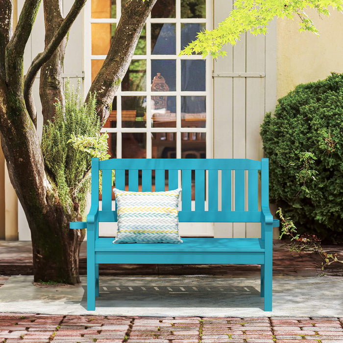 Louis Outdoor Bench with 2 Cup Holders