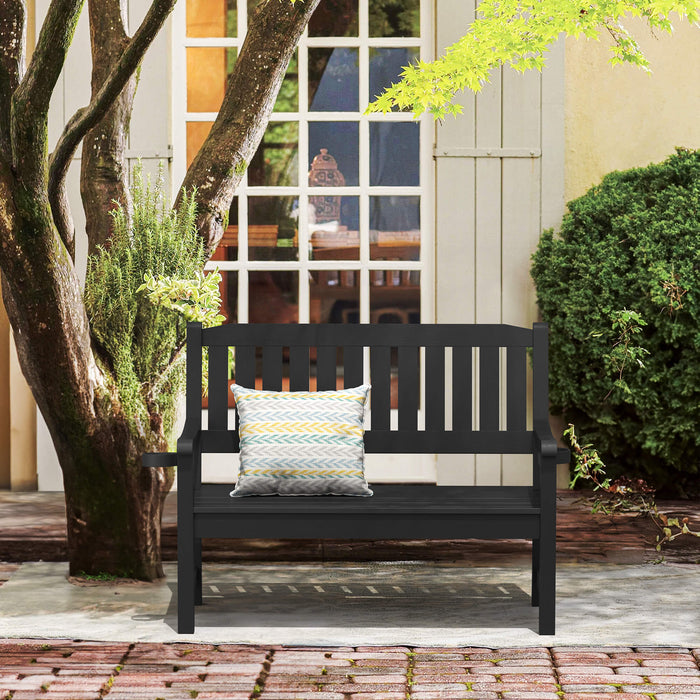 Louis Outdoor Bench with 2 Cup Holders