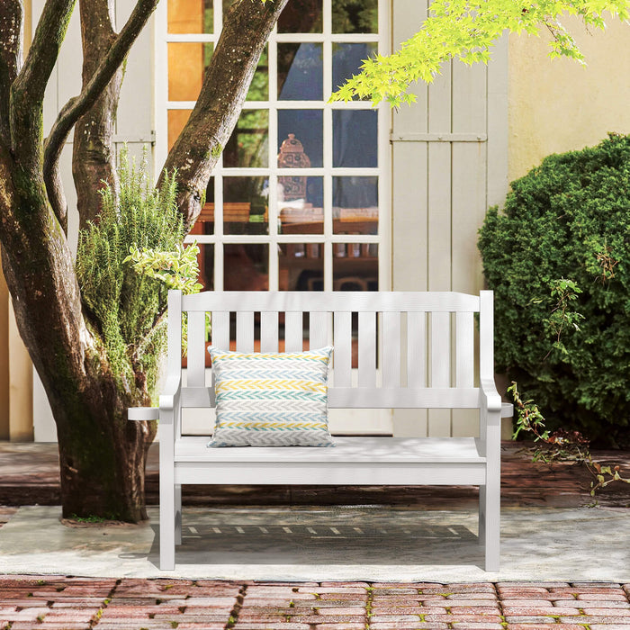 Louis Outdoor Bench with 2 Cup Holders