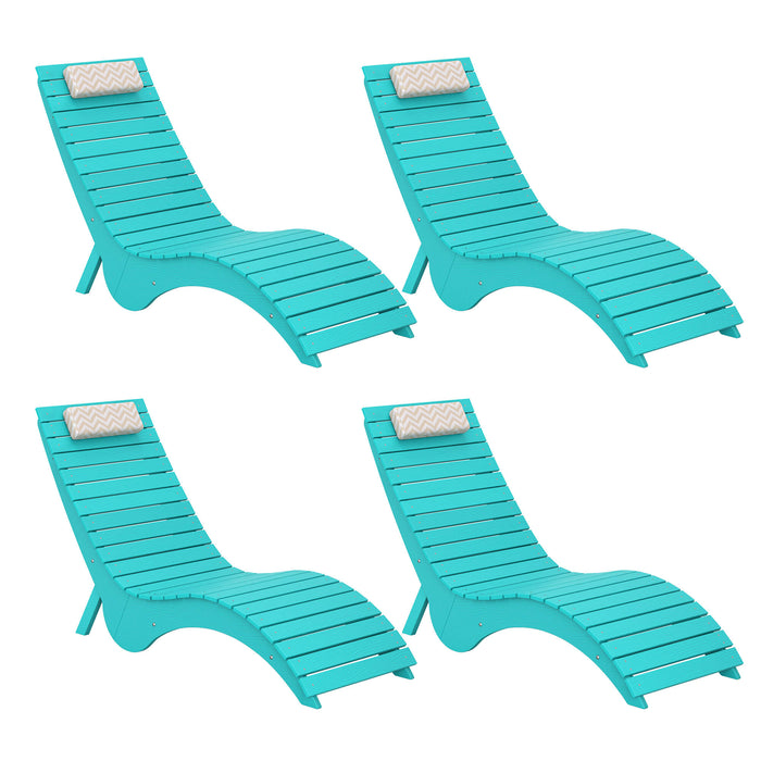 Sirena Patio Lounge Chair, Ergonomic S‑Curve, Weatherproof — HDPS Composite | LUE BONA
