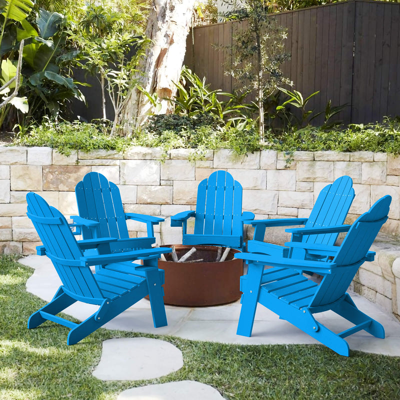 Miranda Foldable Adirondack Chairs with Cup Holders