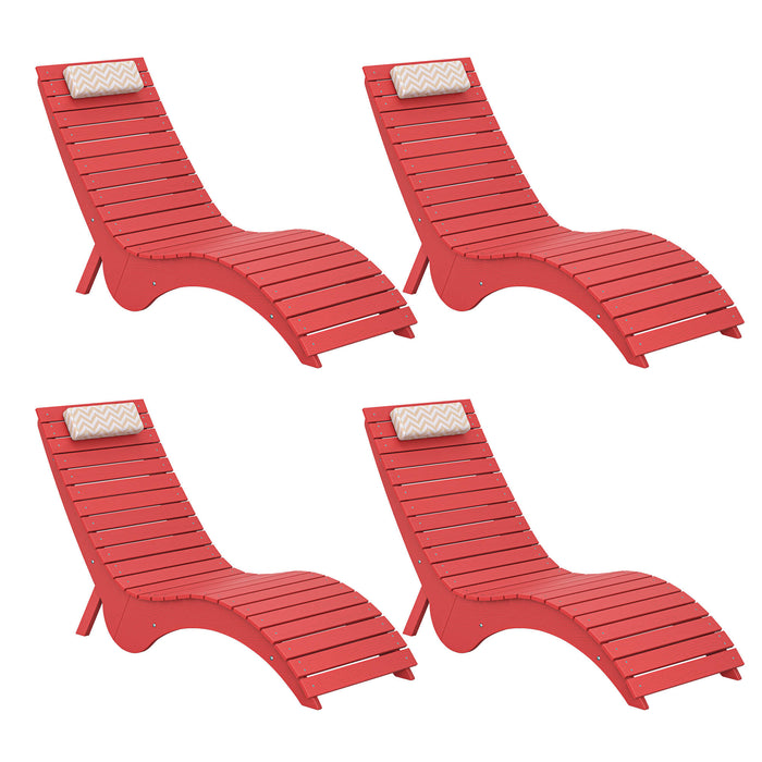 Sirena Patio Lounge Chair, Ergonomic S‑Curve, Weatherproof — HDPS Composite | LUE BONA