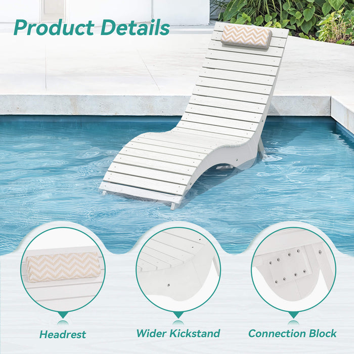 Sirena Patio Lounge Chair, Ergonomic S‑Curve, Weatherproof — HDPS Composite | LUE BONA