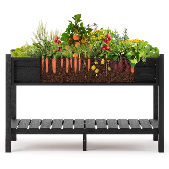 elevated pots for plants Poly Elevated Planter Box With Legs, Raised Garden Bed, Standing Growing Bed — LUE BONA®