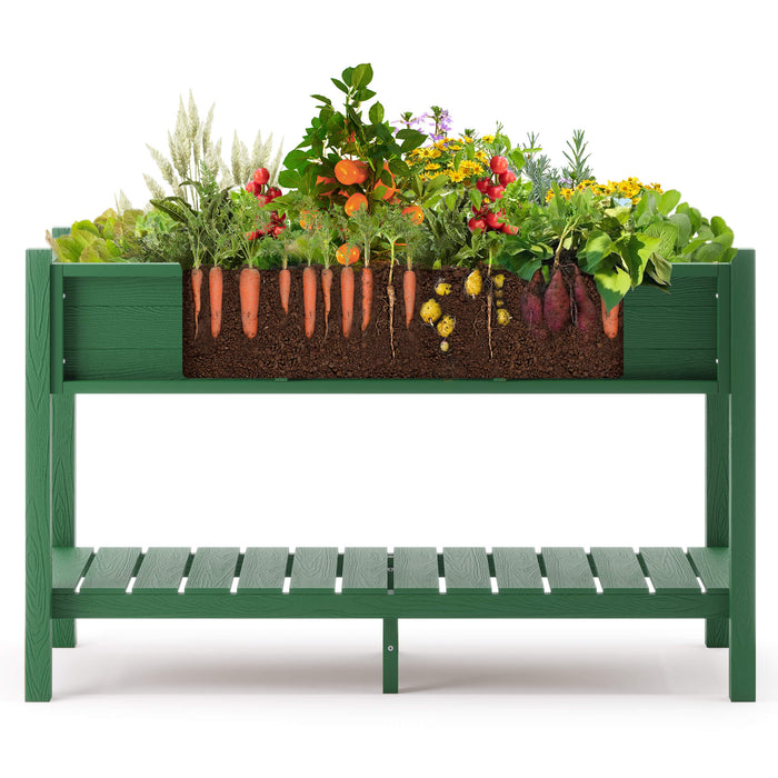 raised planter pots Poly Elevated Planter Box With Legs, Raised Garden Bed, Standing Growing Bed — LUE BONA®