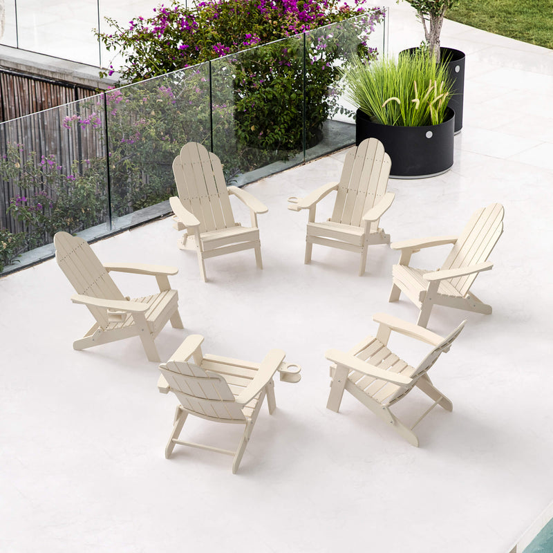 Miranda Foldable Adirondack Chairs with Cup Holders
