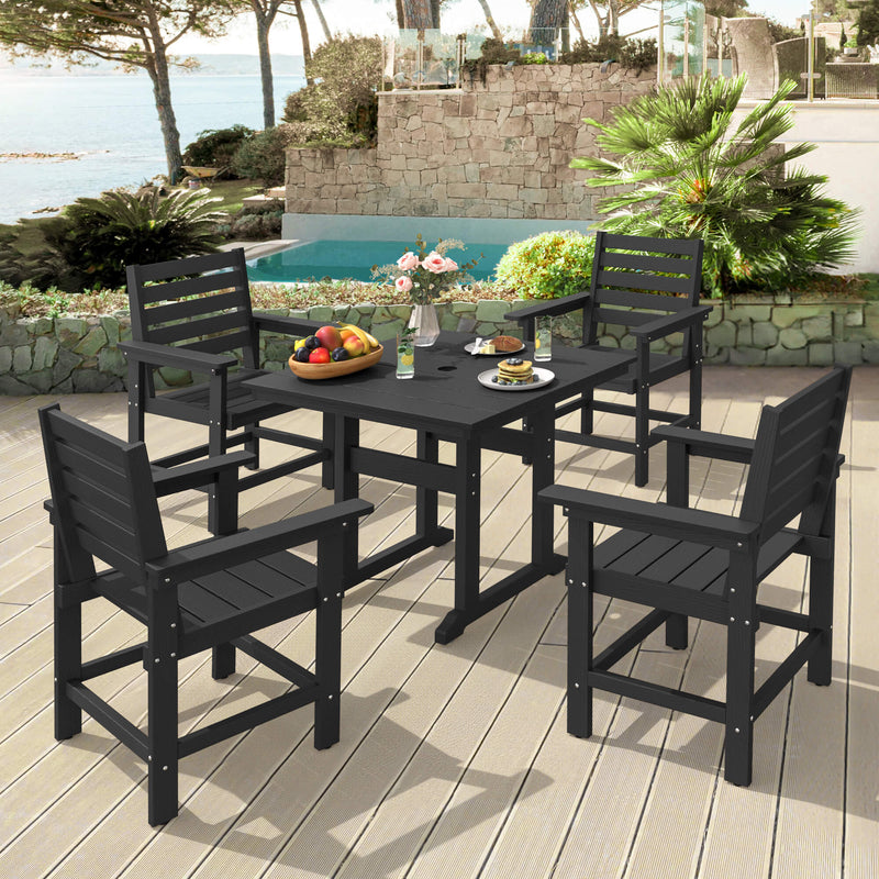 Coachella HDPS 4/6 Seats Outdoor Dining Table And Chairs Set