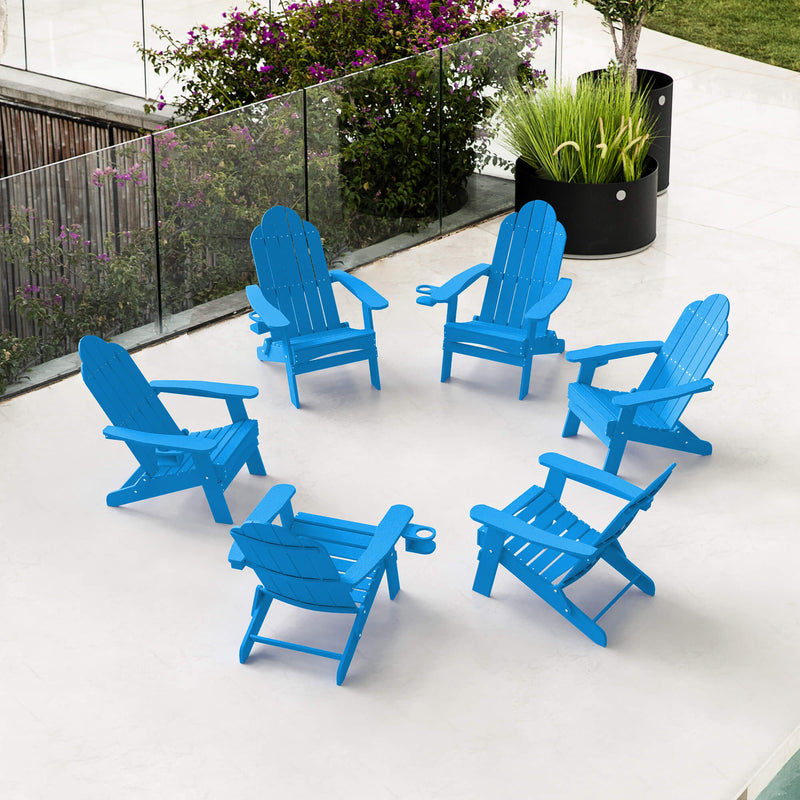 Miranda Foldable Adirondack Chairs with Cup Holders