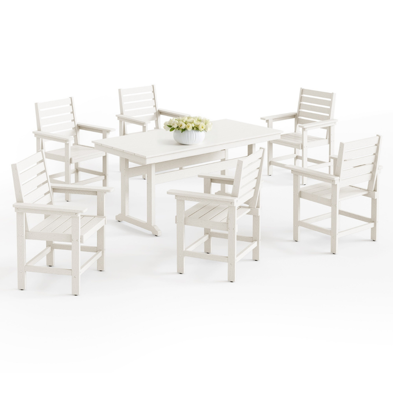 Coachella HDPS 4/6 Seats Outdoor Dining Table And Chairs Set