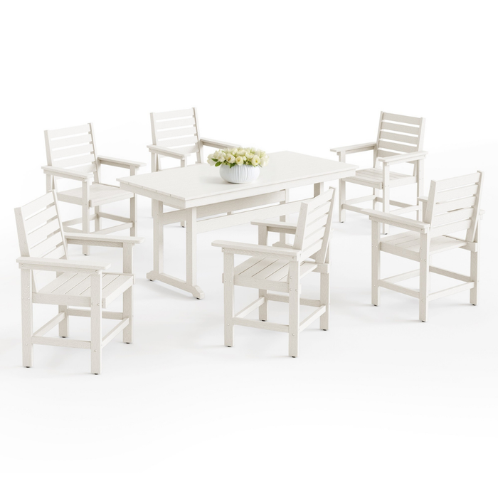 Coachella HDPS 4/6 Seats Outdoor Dining Table And Chairs Set