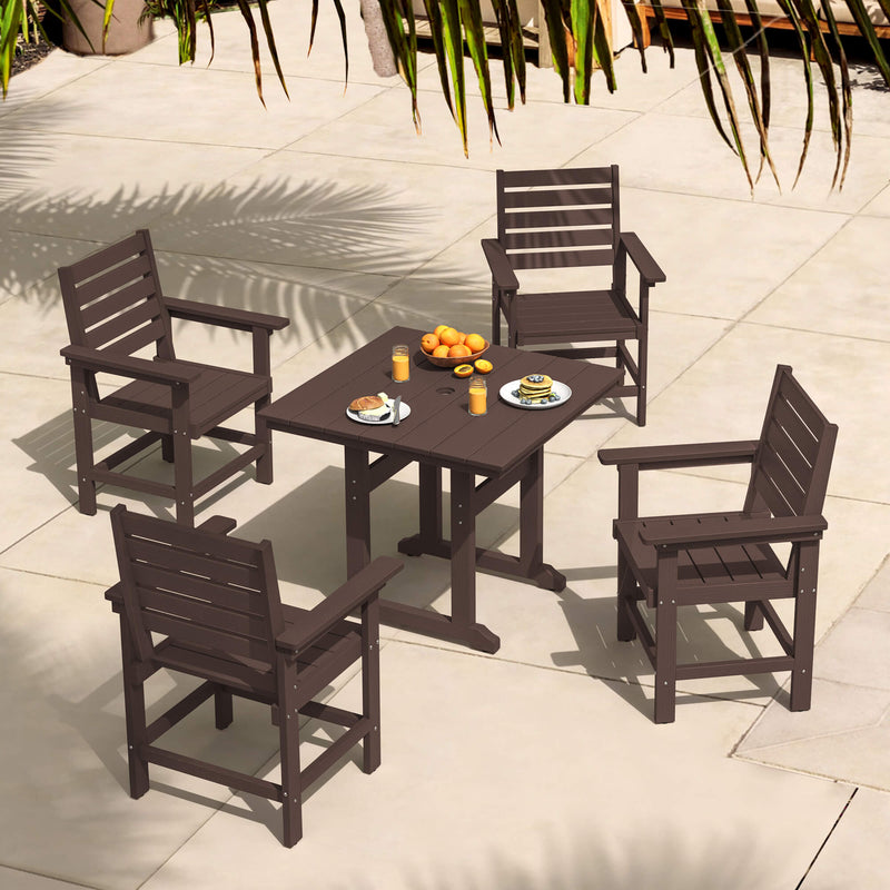 Coachella HDPS 4/6 Seats Outdoor Dining Table And Chairs Set