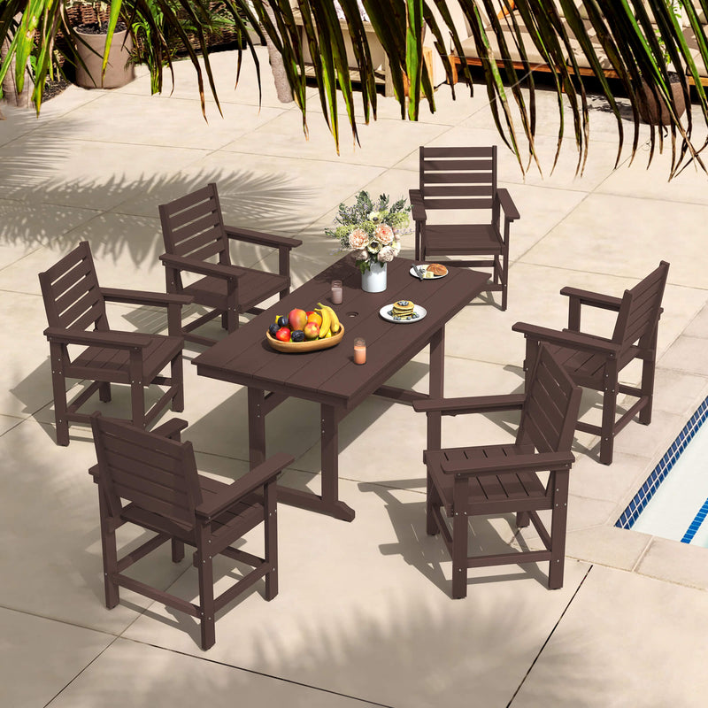 Coachella HDPS 4/6 Seats Outdoor Dining Table And Chairs Set