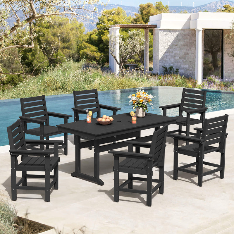 Coachella HDPS 4/6 Seats Outdoor Dining Table And Chairs Set