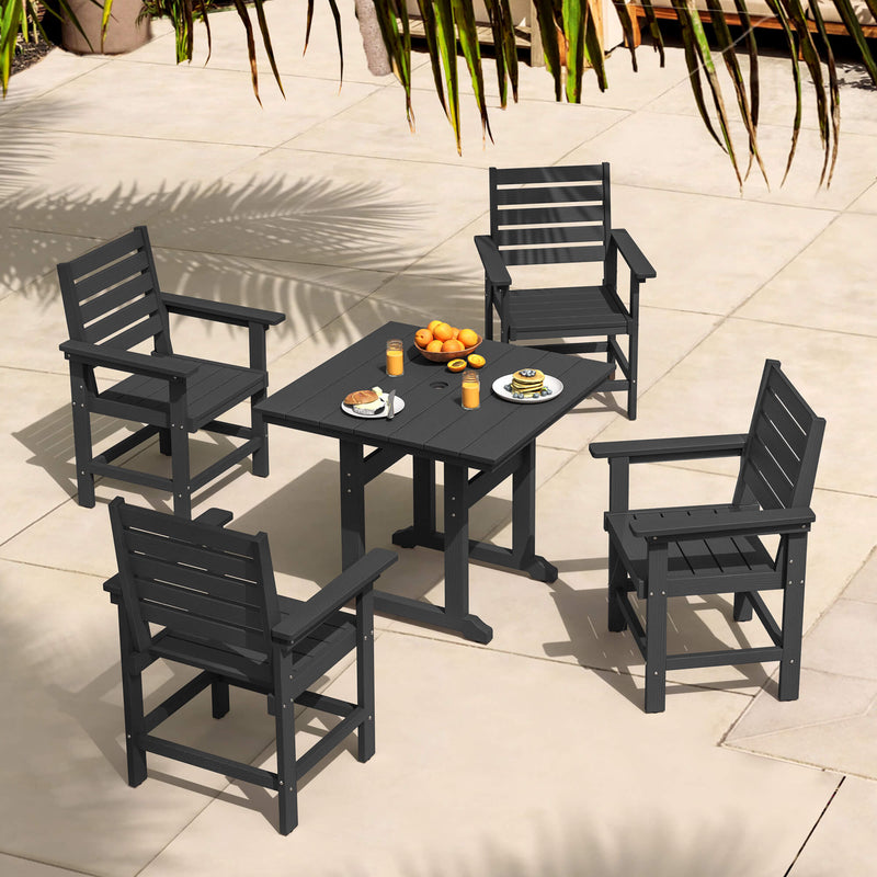 Coachella HDPS 4/6 Seats Outdoor Dining Table And Chairs Set