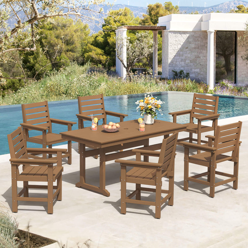 Coachella HDPS 4/6 Seats Outdoor Dining Table And Chairs Set