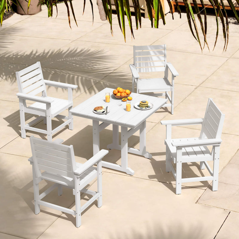 Coachella HDPS 4/6 Seats Outdoor Dining Table And Chairs Set