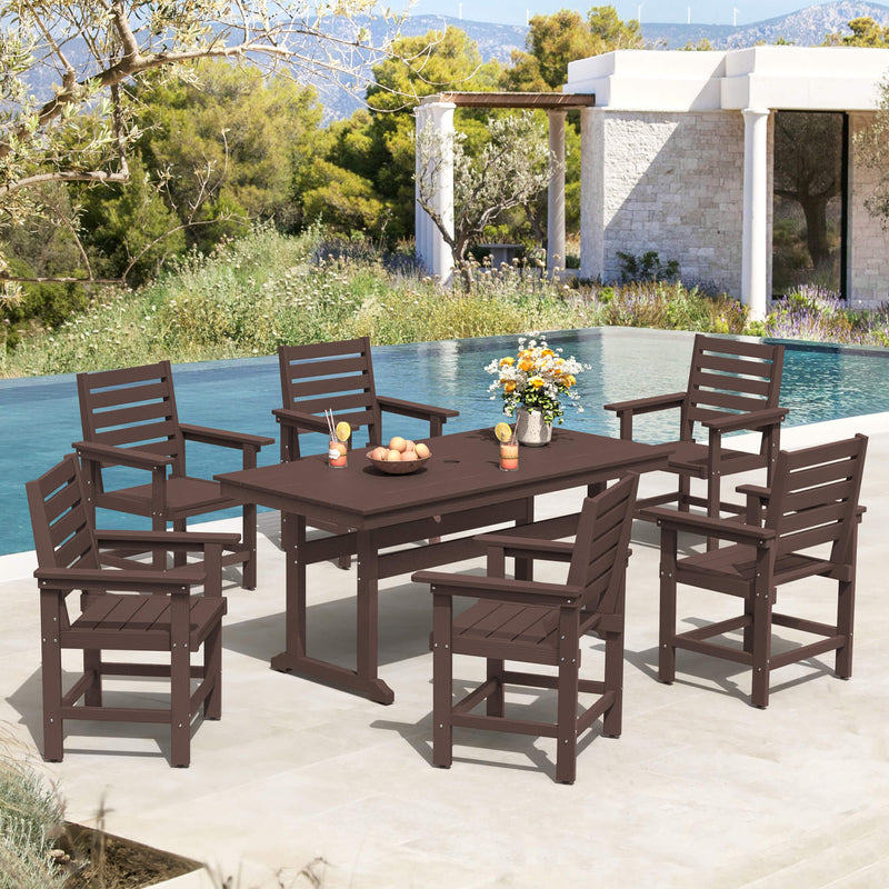 Coachella HDPS 4/6 Seats Outdoor Dining Table And Chairs Set