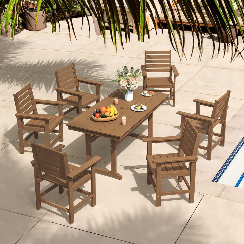 Coachella HDPS 4/6 Seats Outdoor Dining Table And Chairs Set