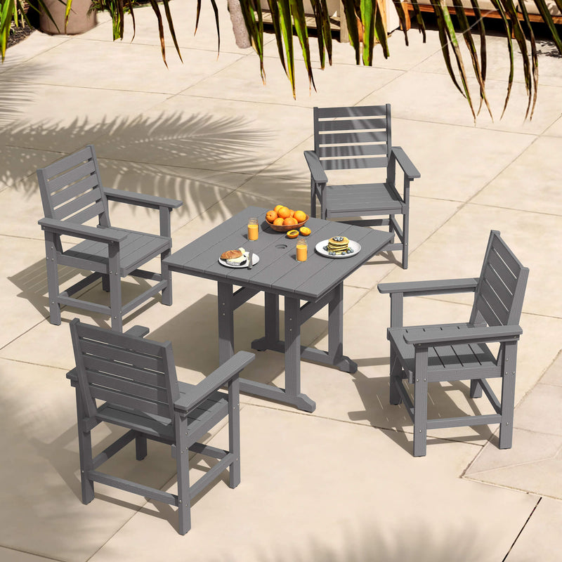 Coachella HDPS 4/6 Seats Outdoor Dining Table And Chairs Set
