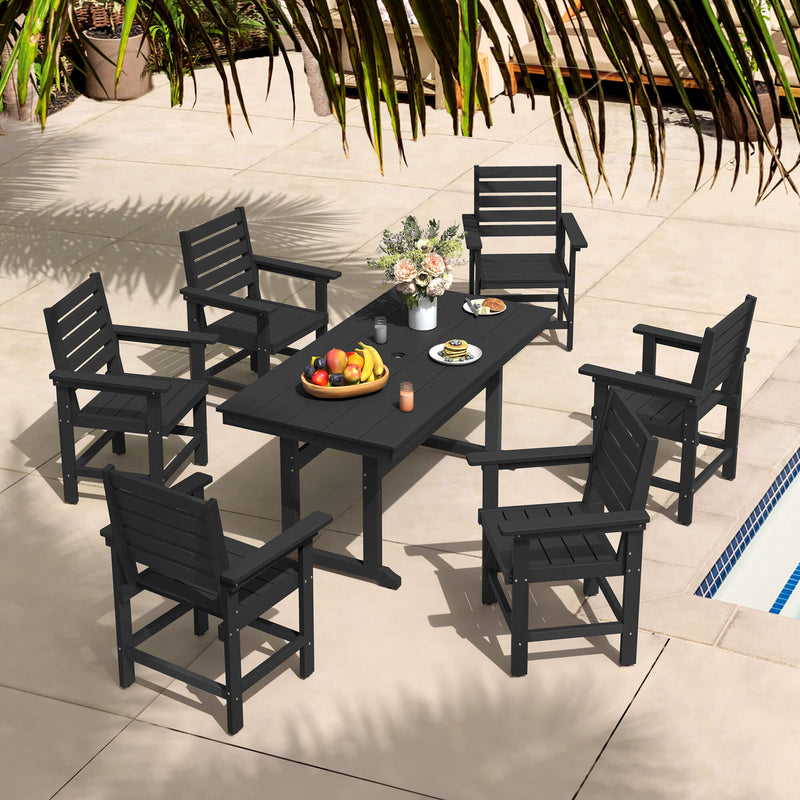 Coachella HDPS 4/6 Seats Outdoor Dining Table And Chairs Set