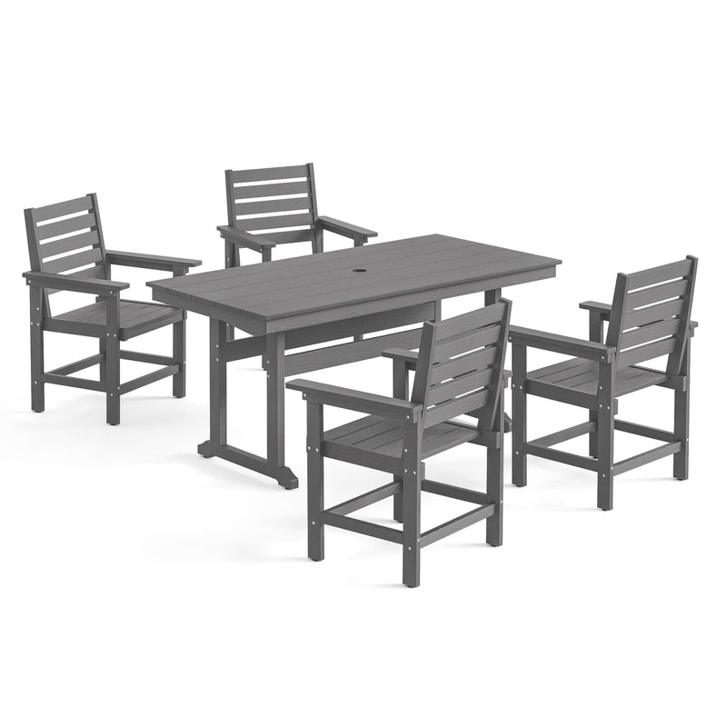 Coachella HDPS 4/6 Seats Outdoor Dining Table And Chairs Set