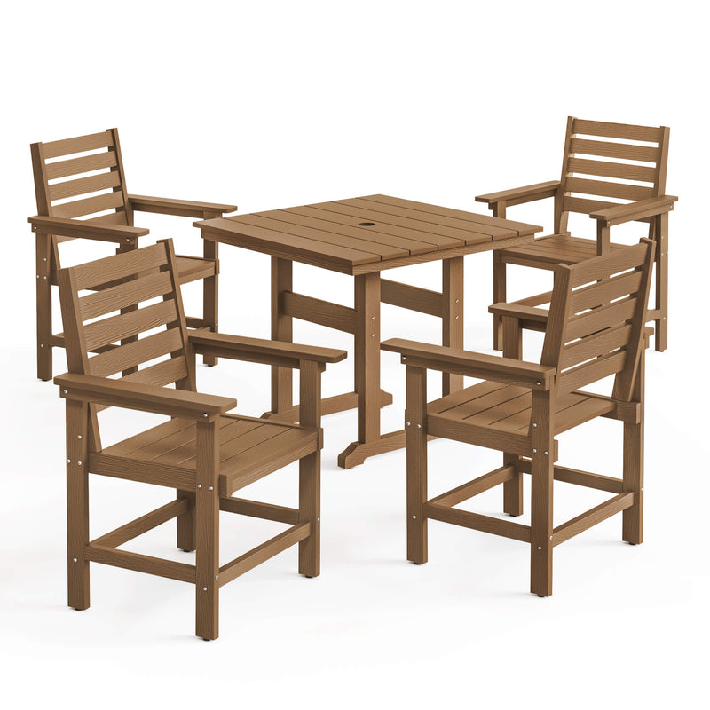 Coachella HDPS 4/6 Seats Outdoor Dining Table And Chairs Set