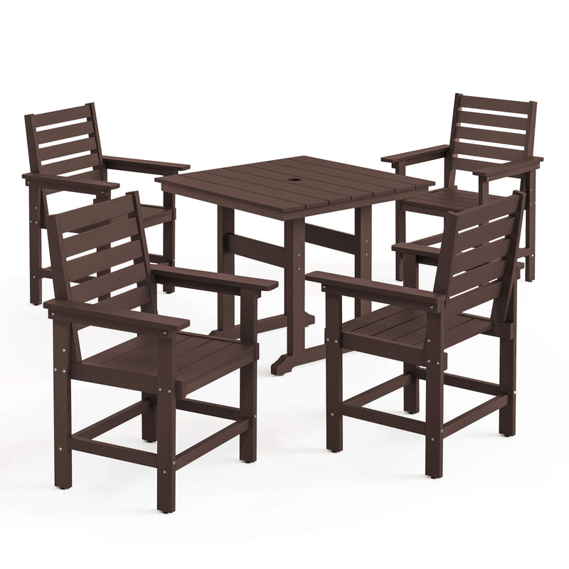 Coachella HDPS 4/6 Seats Outdoor Dining Table And Chairs Set