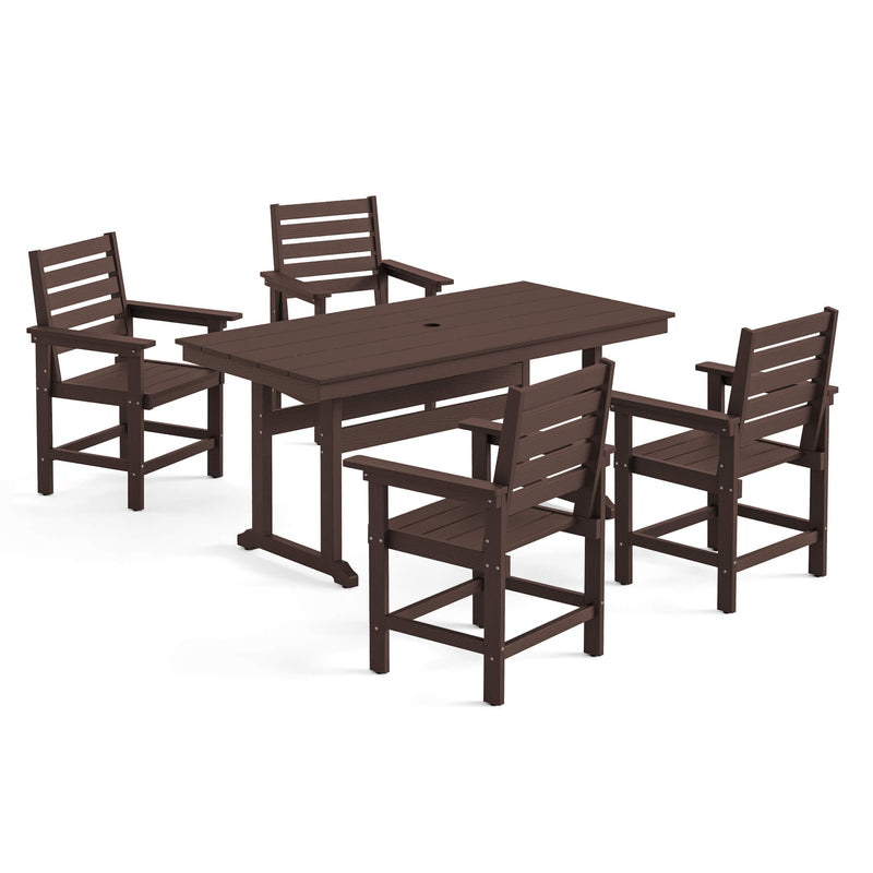 Coachella HDPS 4/6 Seats Outdoor Dining Table And Chairs Set