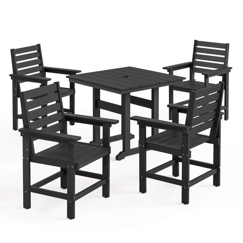 Coachella HDPS 4/6 Seats Outdoor Dining Table And Chairs Set