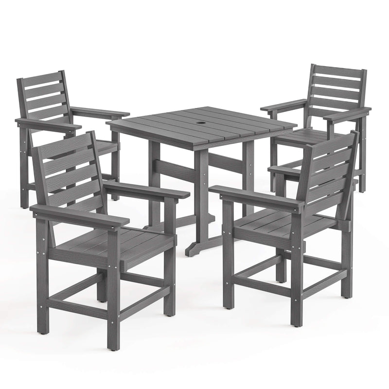Coachella HDPS 4/6 Seats Outdoor Dining Table And Chairs Set