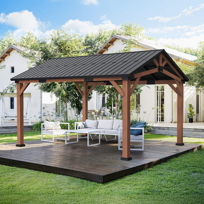 Hampton Hardtop Gazebo with Peaked Roof