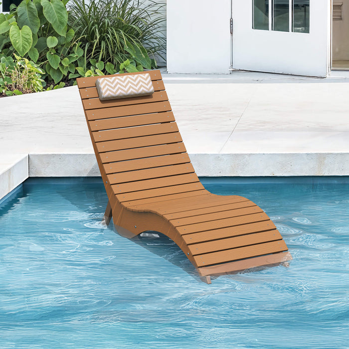 Sirena Patio Lounge Chair, Ergonomic S‑Curve, Weatherproof — HDPS Composite | LUE BONA