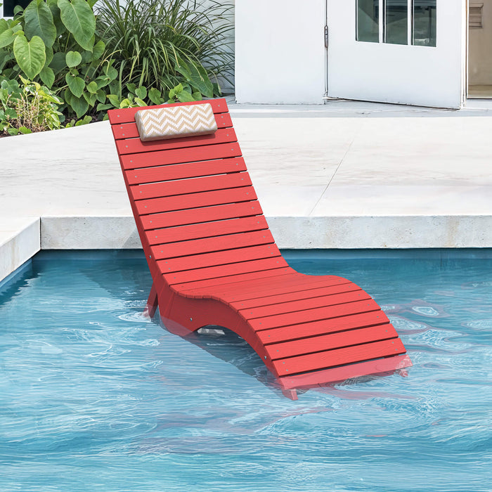 Sirena Patio Lounge Chair, Ergonomic S‑Curve, Weatherproof — HDPS Composite | LUE BONA