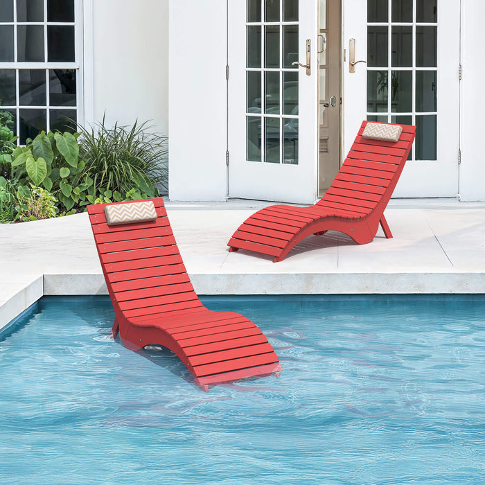 Sirena Patio Lounge Chair, Ergonomic S‑Curve, Weatherproof — HDPS Composite | LUE BONA