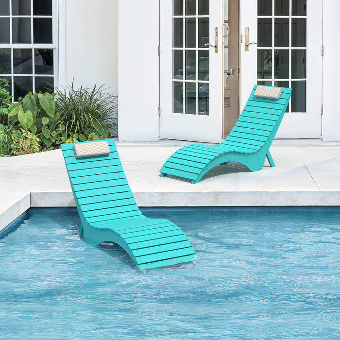 Sirena Patio Lounge Chair, Ergonomic S‑Curve, Weatherproof — HDPS Composite | LUE BONA