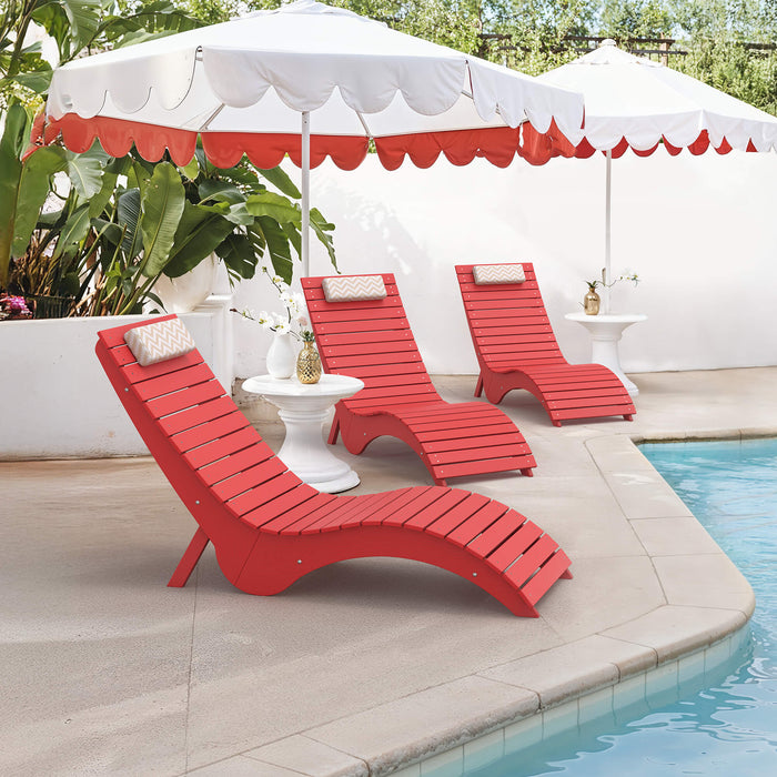 Sirena Patio Lounge Chair, Ergonomic S‑Curve, Weatherproof — HDPS Composite | LUE BONA