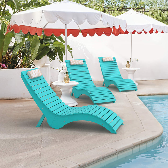 Sirena Patio Lounge Chair, Ergonomic S‑Curve, Weatherproof — HDPS Composite | LUE BONA