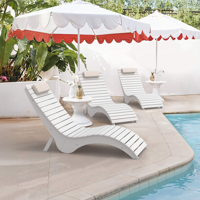Sirena Patio Lounge Chair, Ergonomic S‑Curve, Weatherproof — HDPS Composite | LUE BONA