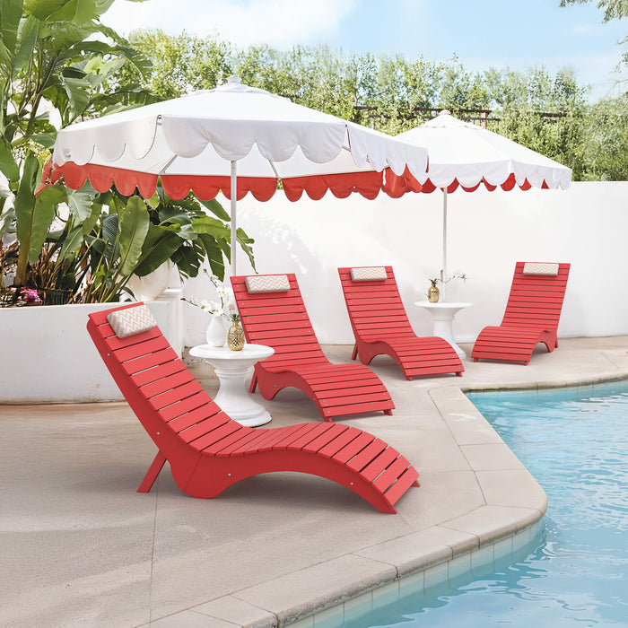 Sirena Patio Lounge Chair, Ergonomic S‑Curve, Weatherproof — HDPS Composite | LUE BONA
