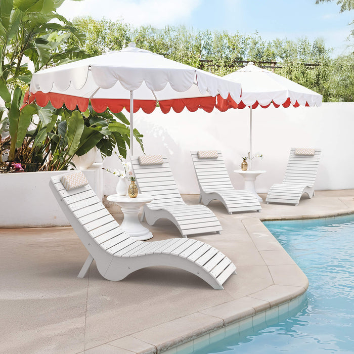 Sirena Patio Lounge Chair, Ergonomic S‑Curve, Weatherproof — HDPS Composite | LUE BONA