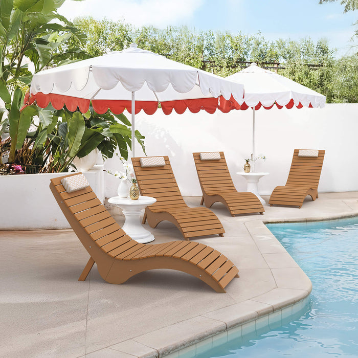 Sirena Patio Lounge Chair, Ergonomic S‑Curve, Weatherproof — HDPS Composite | LUE BONA