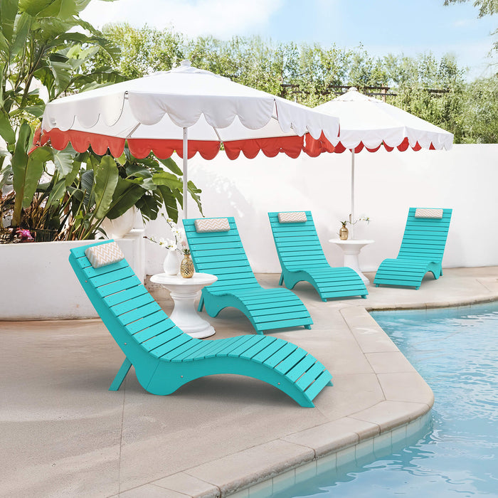 Sirena Patio Lounge Chair, Ergonomic S‑Curve, Weatherproof — HDPS Composite | LUE BONA