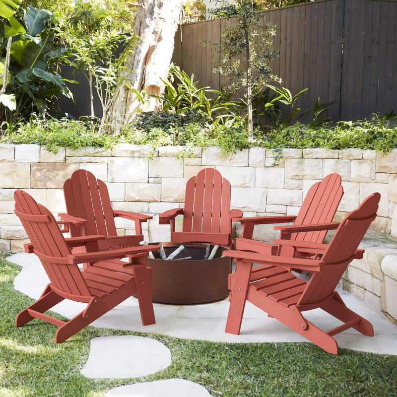 Miranda Foldable Adirondack Chairs with Cup Holders