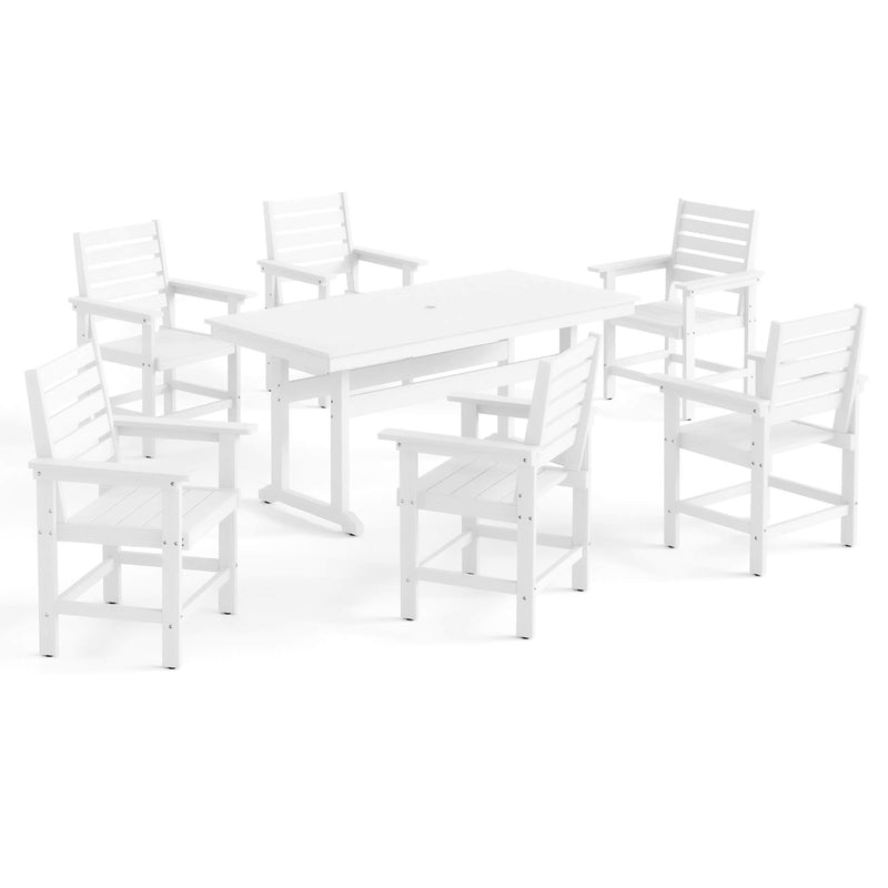Coachella HDPS 4/6 Seats Outdoor Dining Table And Chairs Set